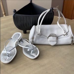 COLE HAAN SANDALS AND HANDBAG